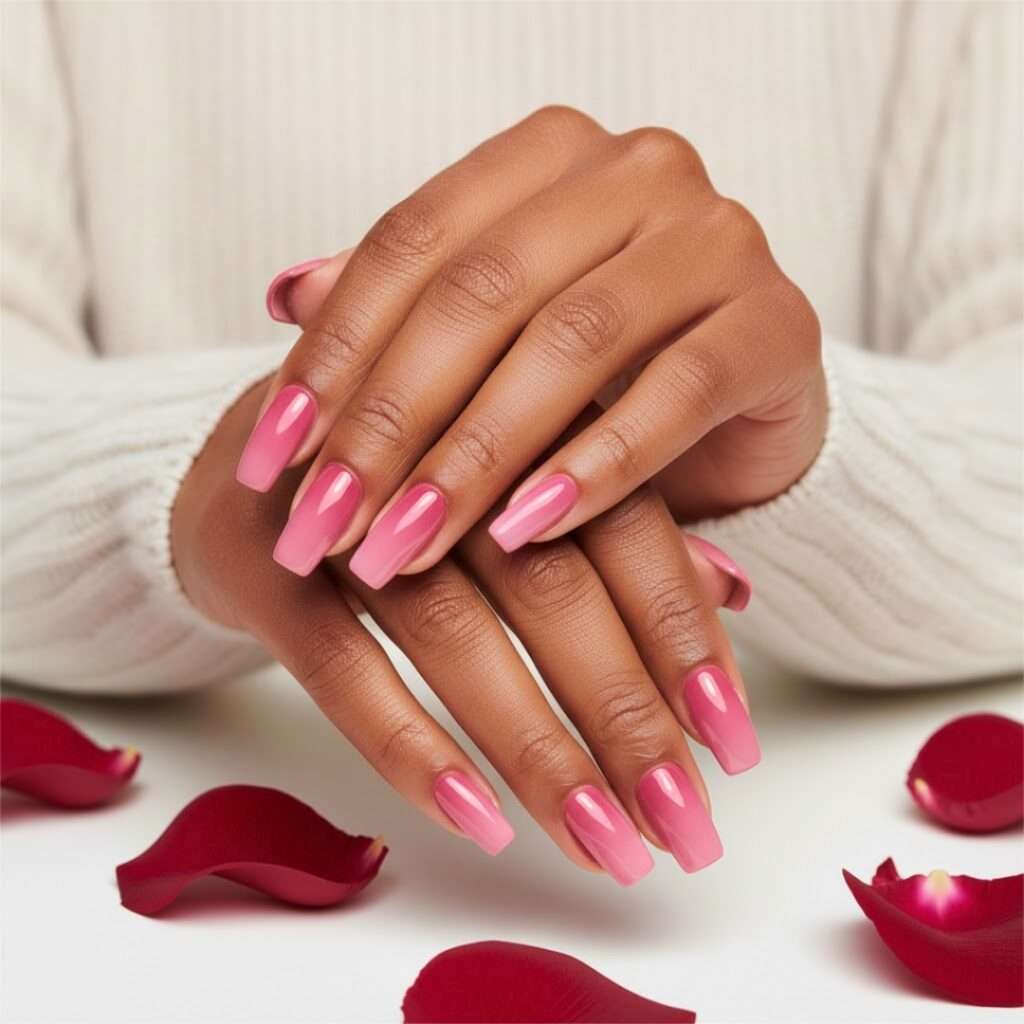 Soft Pink White Ombre Coffin Nails Soft Pink White Ombre Coffin Nails — Valentines Coffin Nails 2027