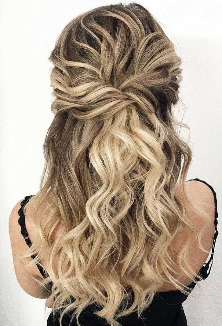 Half-Up Twisted Knot With Balayage — Down Graduation Hairstyles 2027