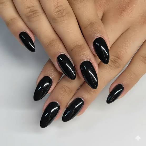 Sharp Long Stiletto Deep Black Nails Sharp Long Stiletto Deep Black Nails — Winter Black Nails 2027
