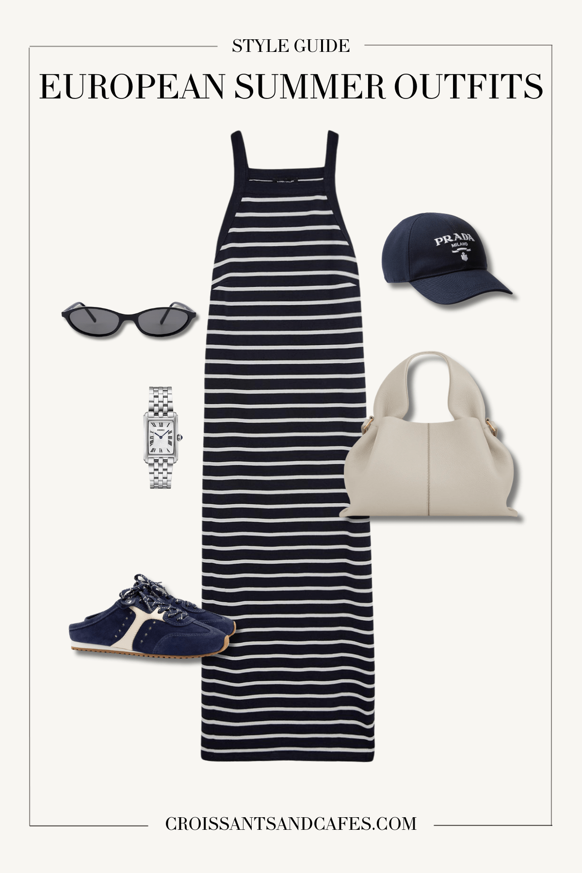 Striped Knit Maxi Dress for Casual European Daywear — Summer Europe Outfits 2027