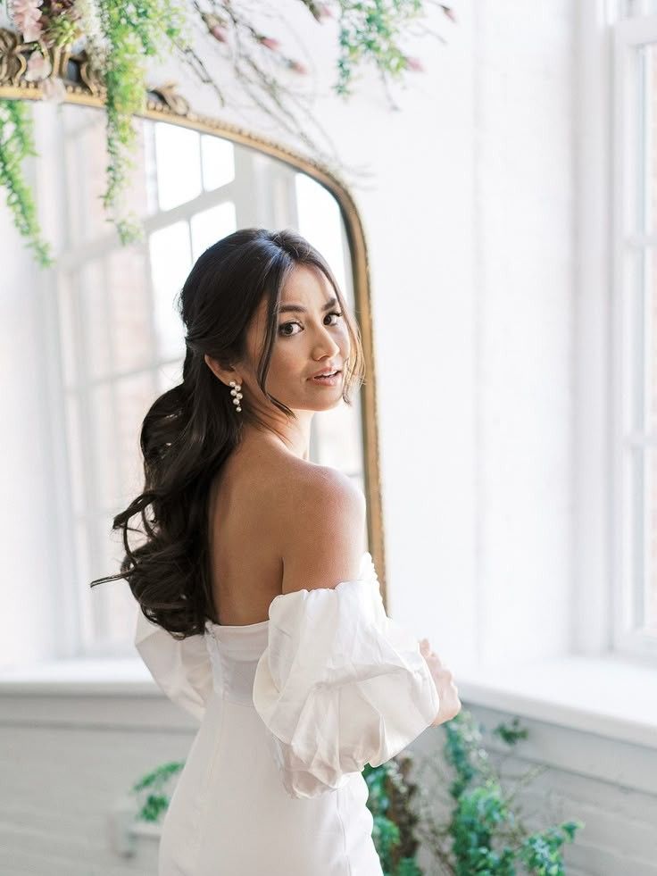 Voluminous Half Up Half Down Ponytail — Filipino Wedding Hairstyles 2027