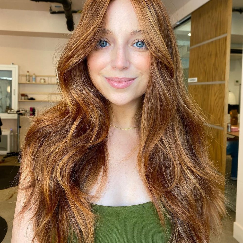Vibrant Copper Base with Golden Blonde Highlights — Lowlights 2027