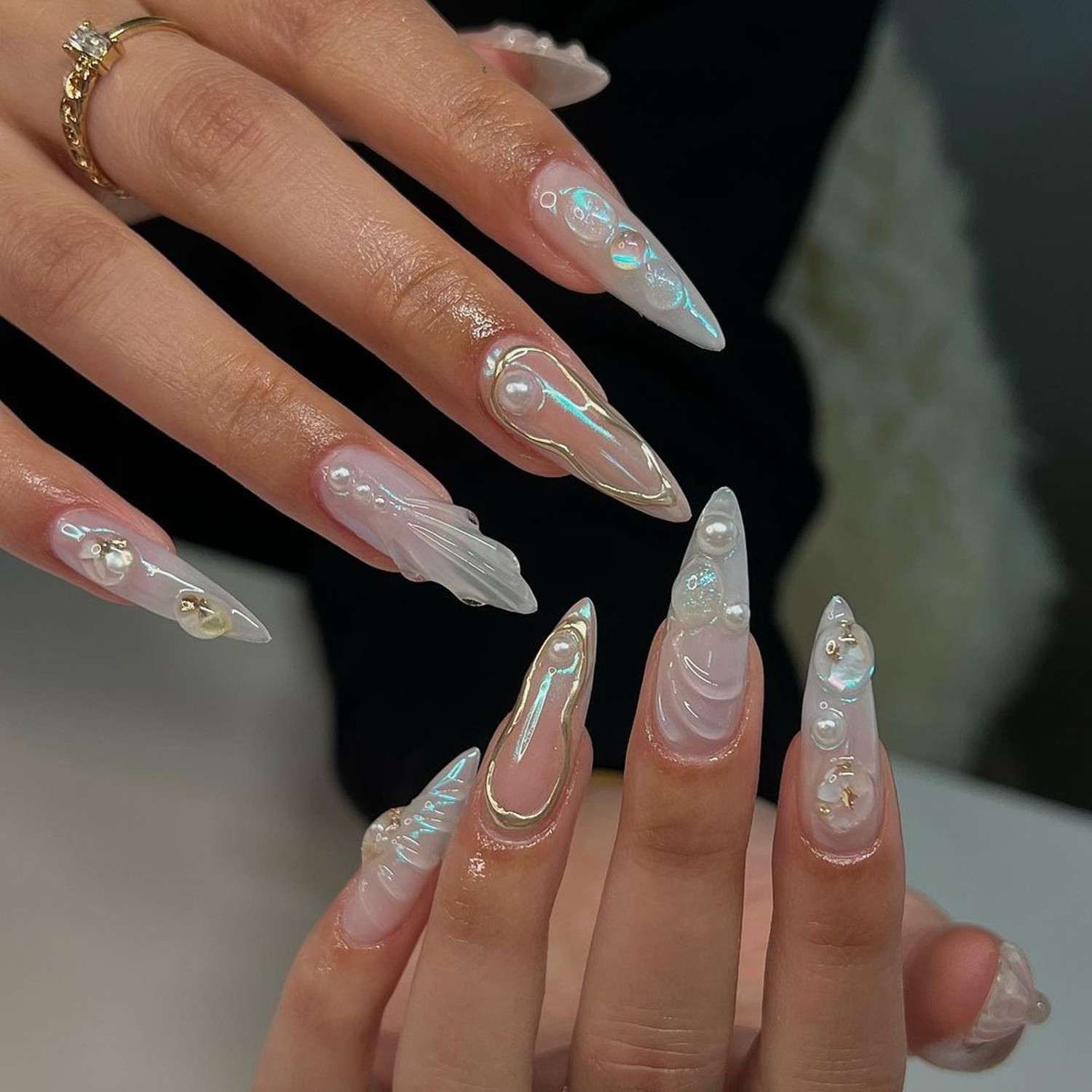 Glossy Iridescent Pearlescent Visual Idea Glossy Iridescent Pearlescent Visual Idea — Mermaid Nails 2027