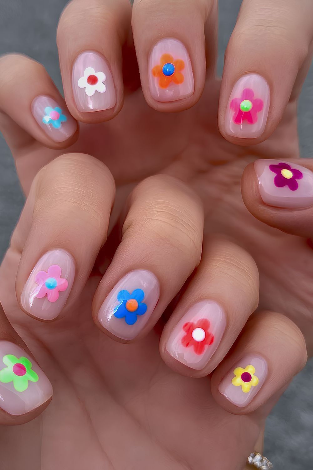 Playful 3D Flower Stickers Playful 3D Flower Stickers — Short Floral Nails 2027