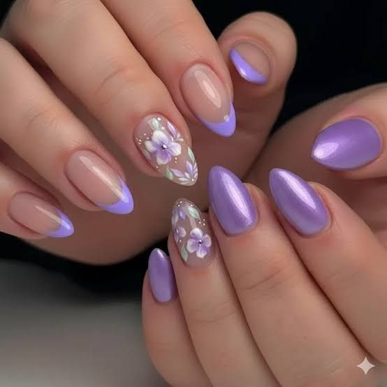 Both Hands Visual Idea — Lavender Nails 2027