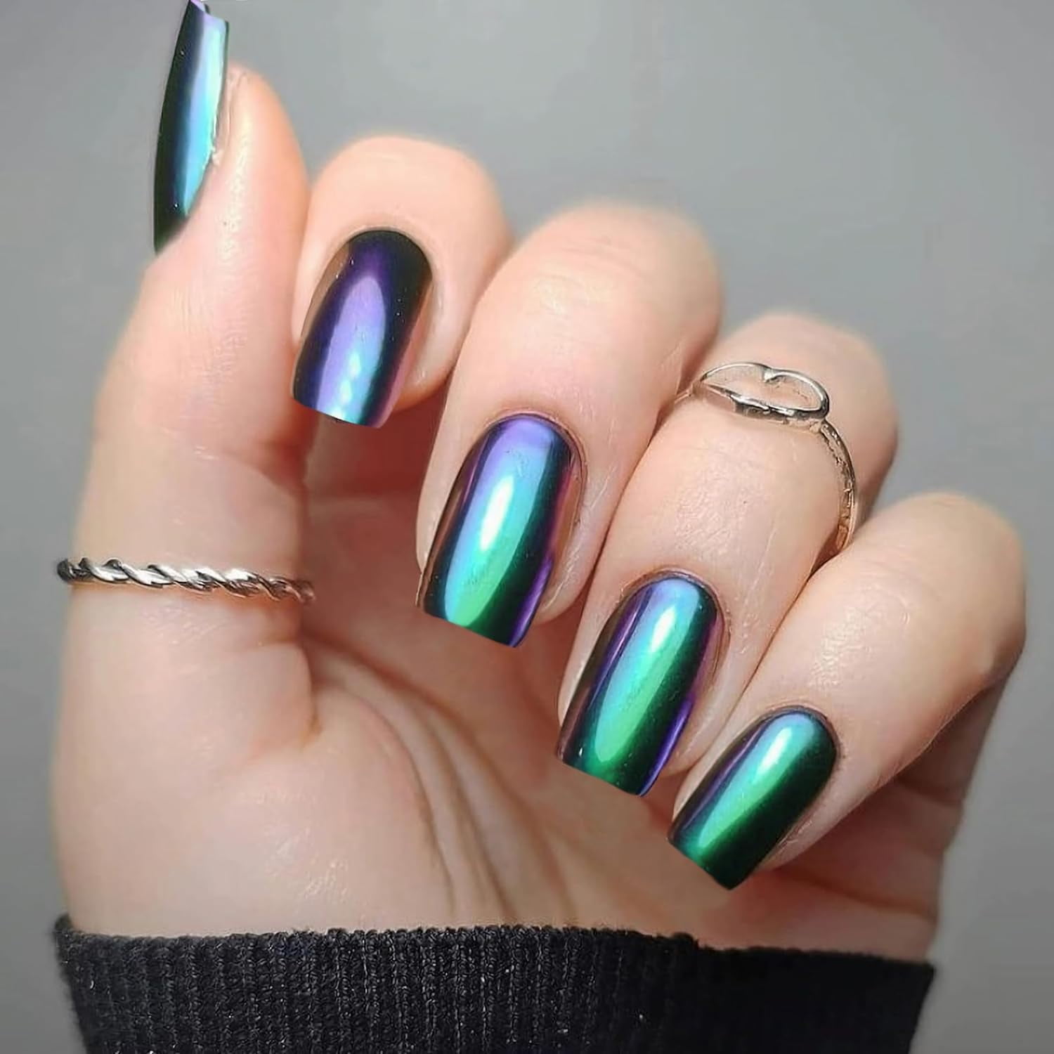 Chrome Visual Idea Chrome Visual Idea — Green Chrome Nails 2027