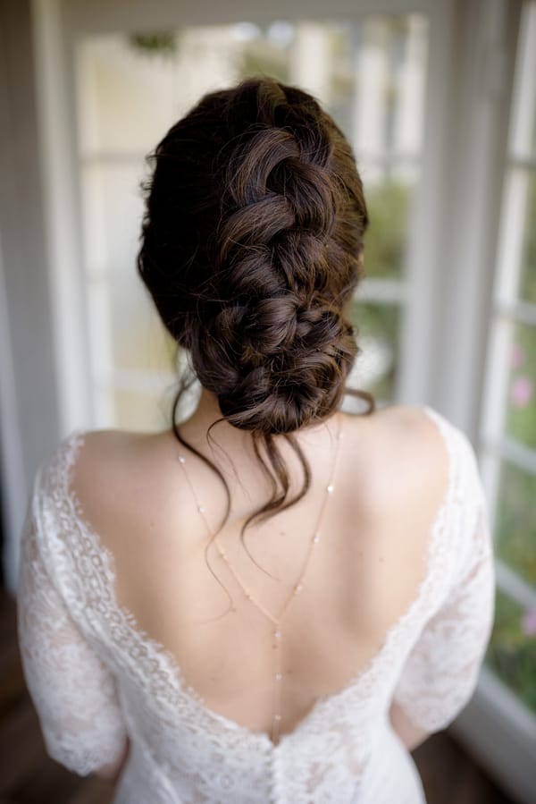 Bridal Dark Brown Textured Bun Bridal Dark Brown Textured Bun — Braided Bun 2027