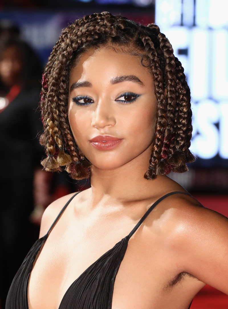 Brown Box Braids with Red Accents and Side-Swept Bang Brown Box Braids with Red Accents and Side-Swept Bang — Braided Hairstyles 2027 for Black Women