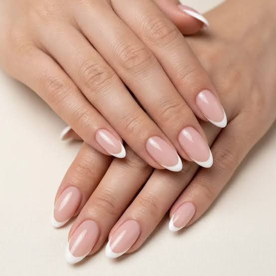 Classic White French Tips Classic White French Tips — French Tip Nails 2027 for Short Fingers