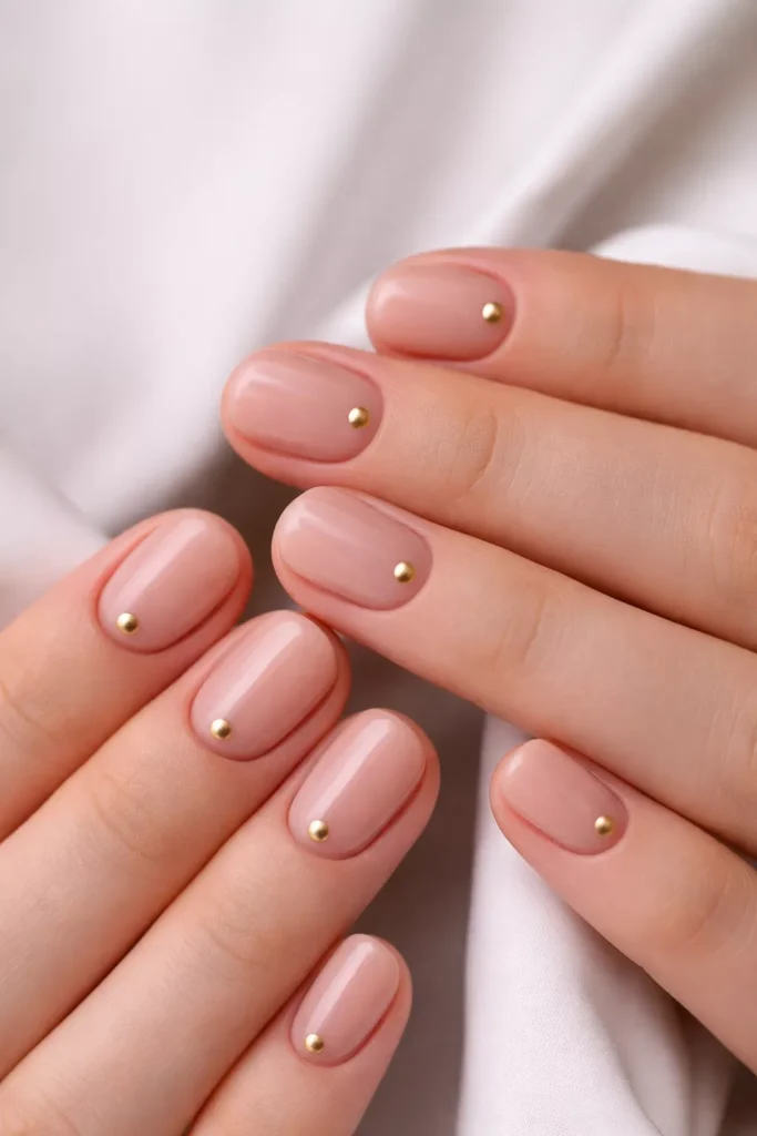 Glitter Accent Sheer Nude Almond Nails — Nude Summer Nails 2027