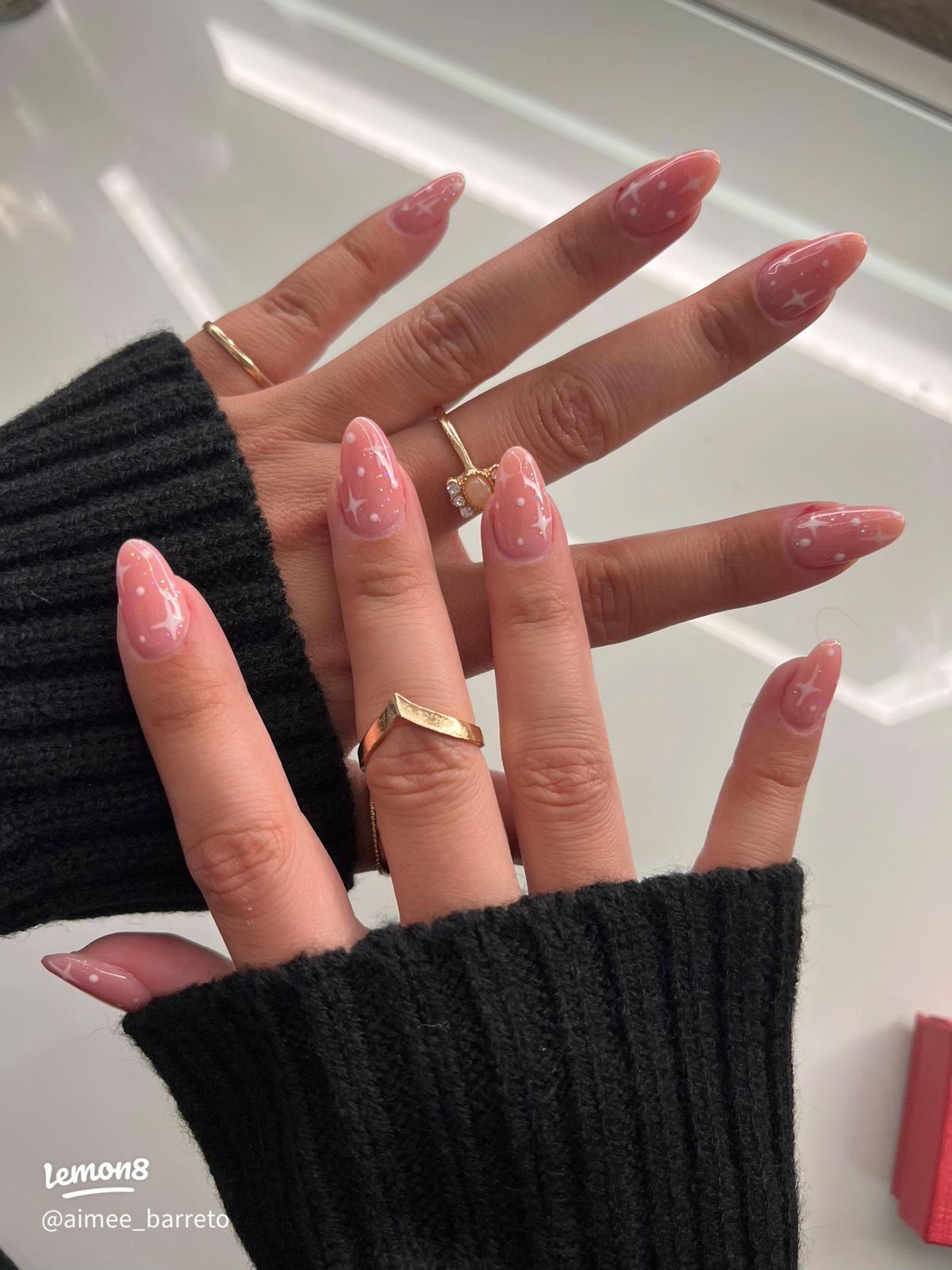 Shimmer Visual Idea — Birthday Nails Almond 2027