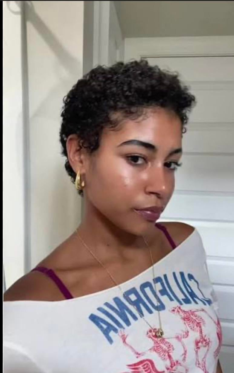 Air-Dried Coily Pixie with Defined Curls — Pixie 2027 for Natural Hair