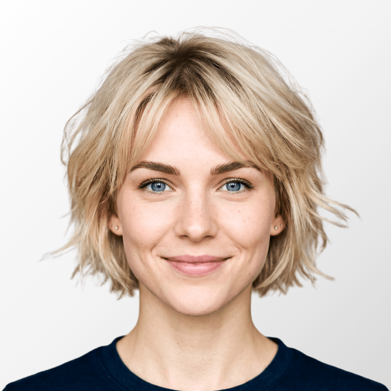 Chin Bob With Wispy Bangs Ash Blonde Chin Bob With Wispy Bangs Ash Blonde — Bob 2027 for Heart Face