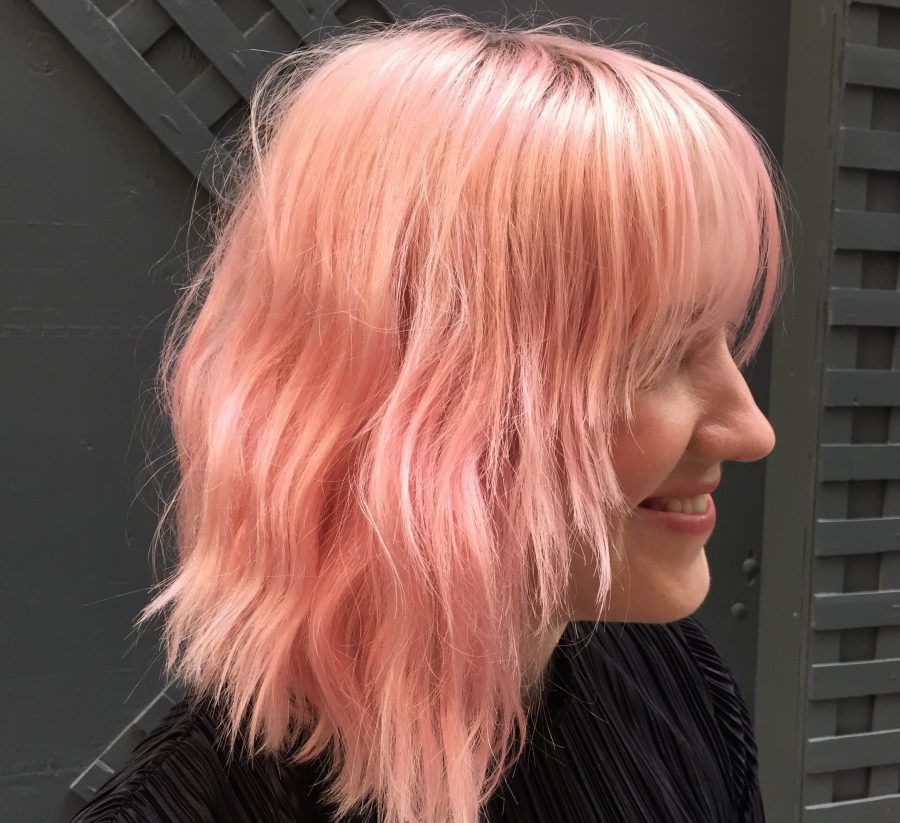 Pastel Pink Bob With Blunt Bangs — Pink Hair 2027