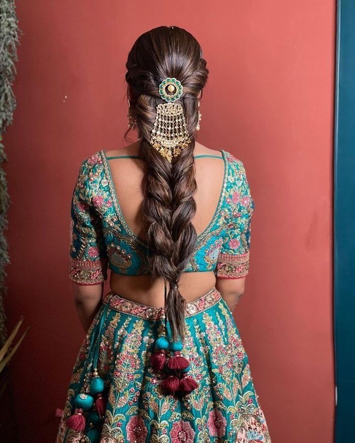 Intricate Dark Brown Braid with Accessory Intricate Dark Brown Braid with Accessory — Wedding Hairstyles 2027 with Weave