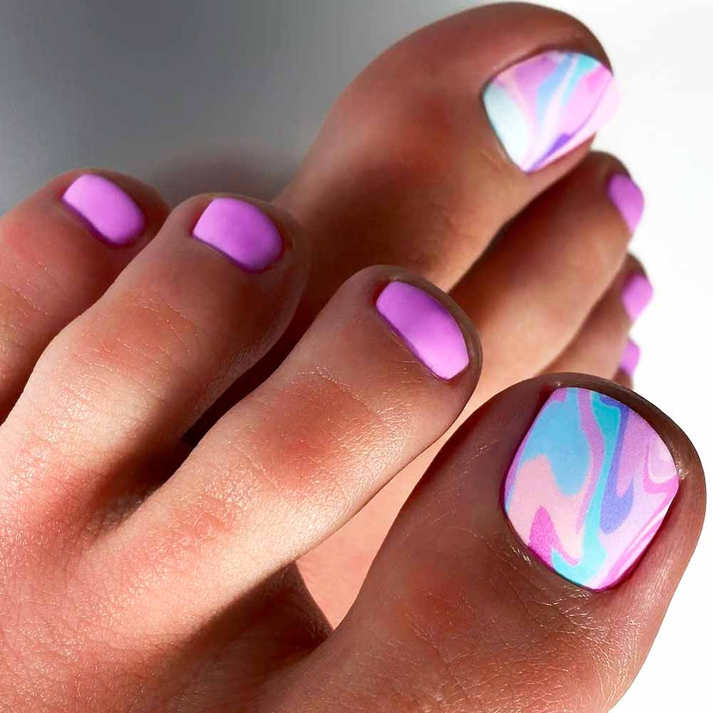 Vibrant Marble Swirl Toe Nails Vibrant Marble Swirl Toe Nails — Ombre Toe Nails 2027