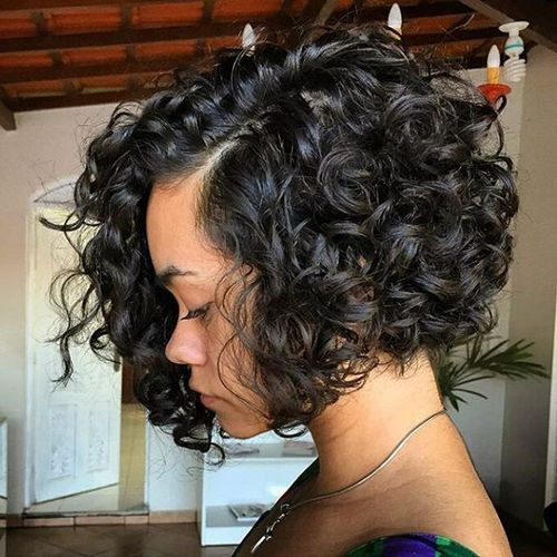 Curly Chin Bob With Side Part Curly Chin Bob With Side Part — Classic Bob 2027