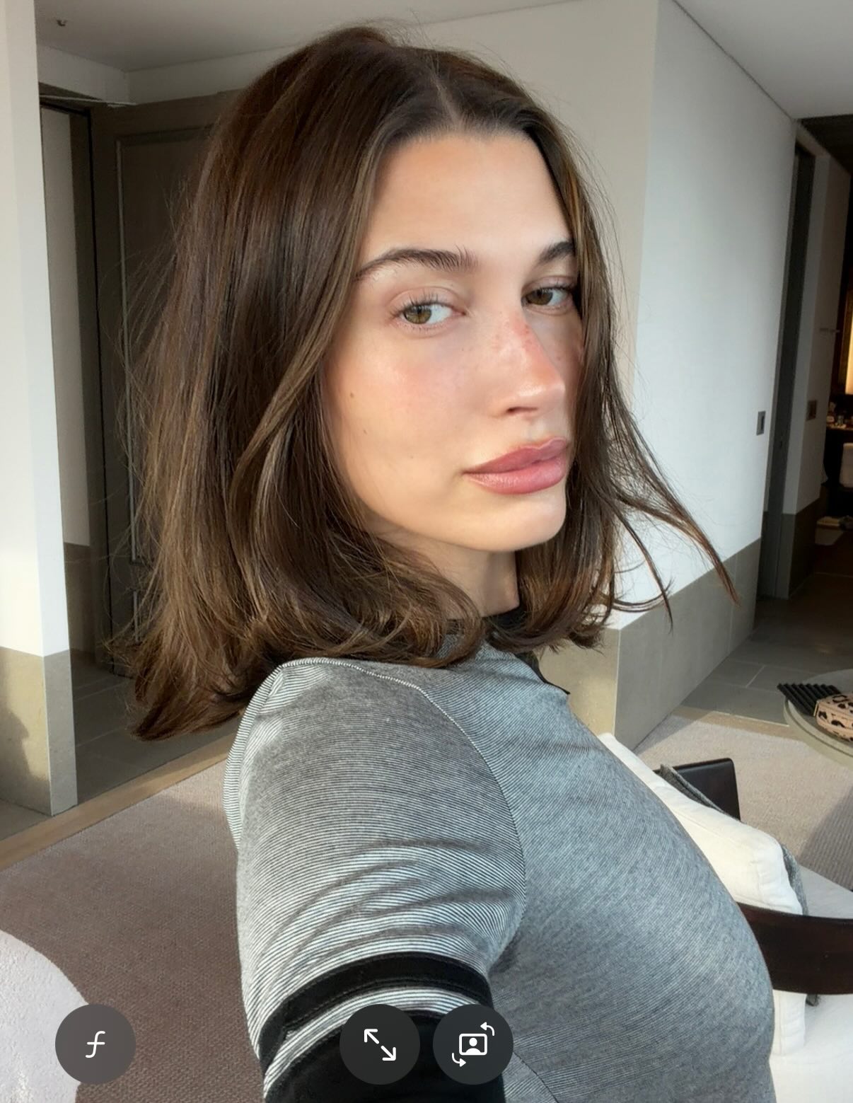 Chin Length Blunt Bob With Wispy Bangs Chin Length Blunt Bob With Wispy Bangs — Spring Brunette 2027