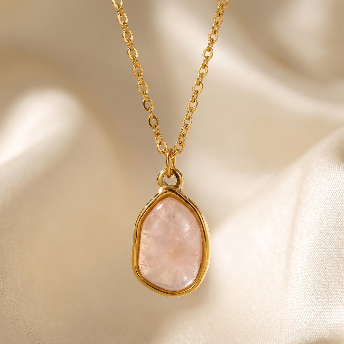 Raw Elegance: Pink Stone Pendant Necklace — Jewelry Trends 2027