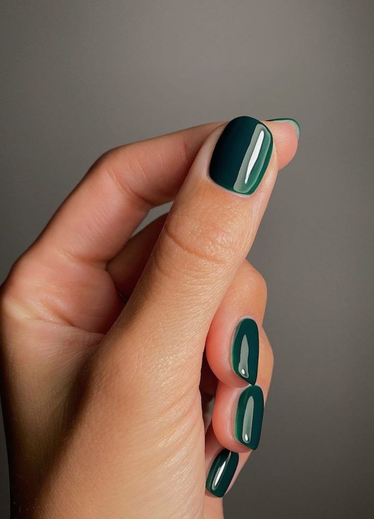 Short Square Visual Idea Short Square Visual Idea — Forest Green Nails 2027