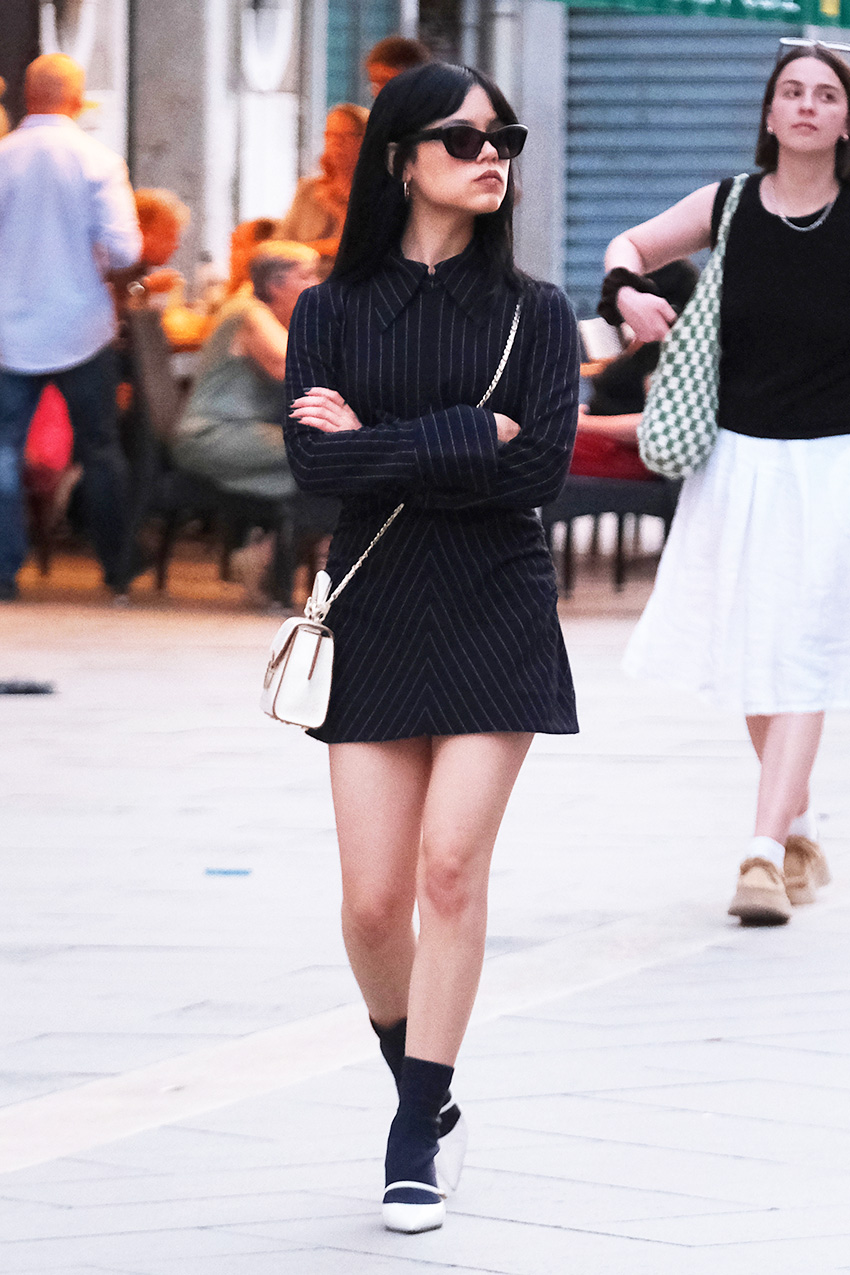 Navy Pinstripe Mini Dress With A-Line Cut Navy Pinstripe Mini Dress With A-Line Cut — Pinstripe Outfits 2027