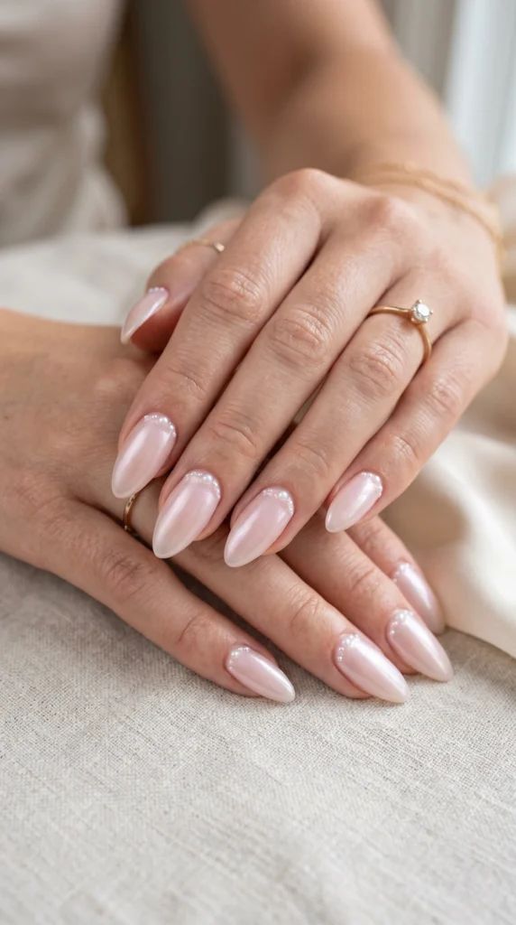 Shimmer Glossy Visual Idea Shimmer Glossy Visual Idea — Soft Girl Nails 2027