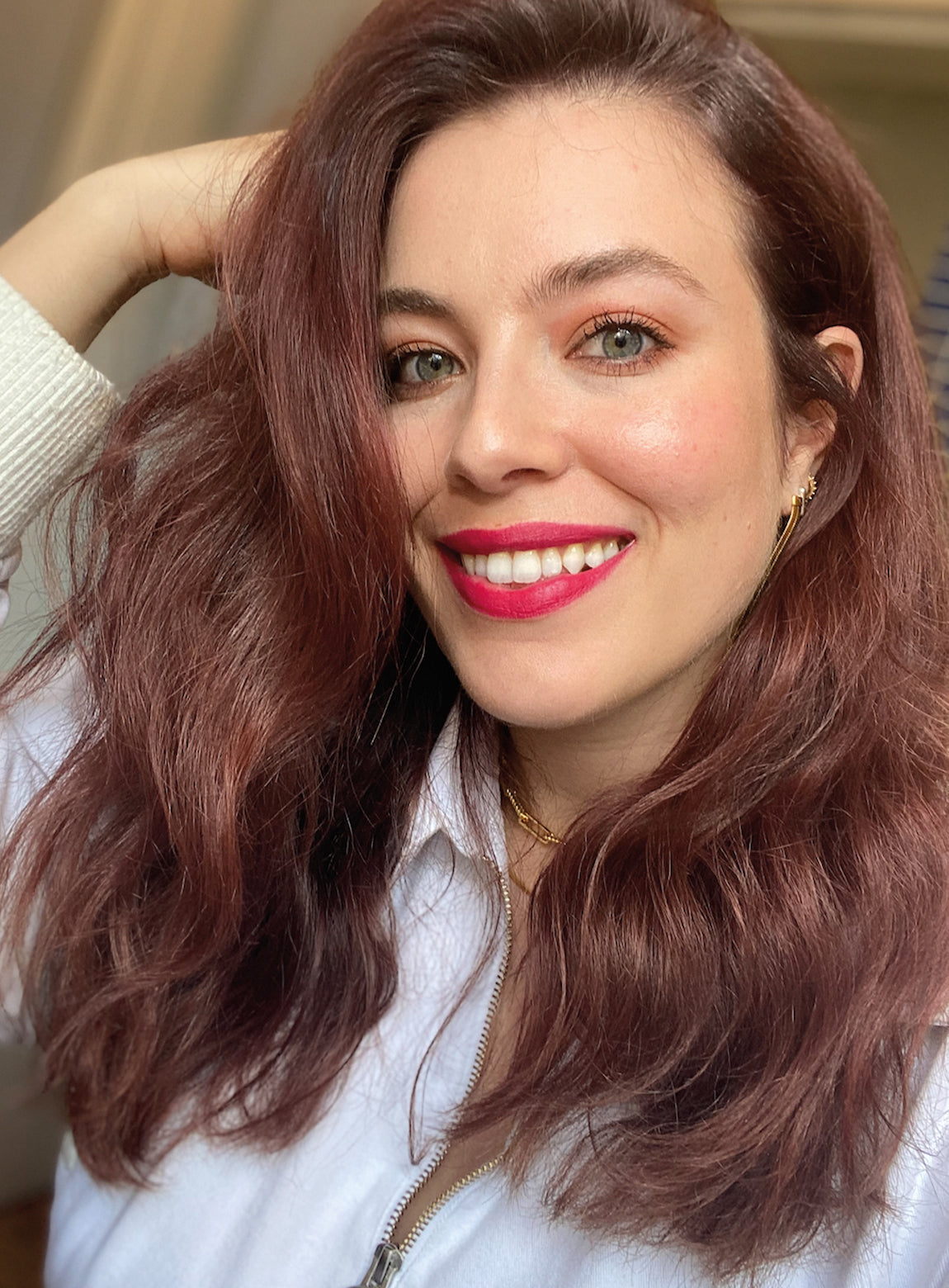 Medium Brown With Rose Gold Tones — Hair Color 2027 for Hazel Eyes