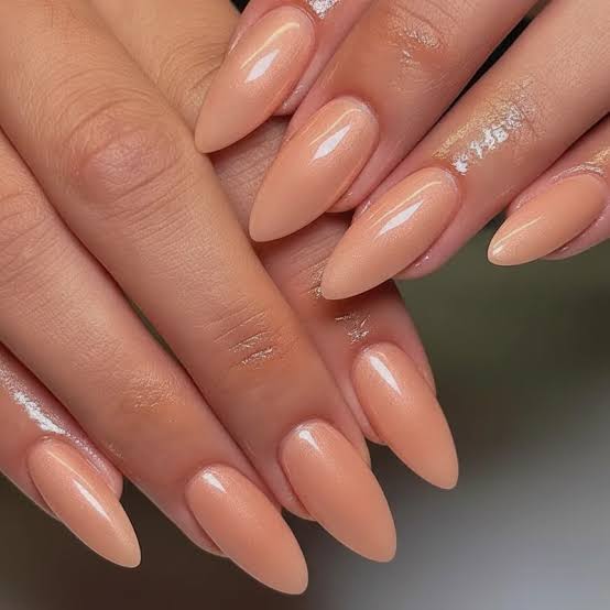 Flawless Peachy Nude Almonds Flawless Peachy Nude Almonds — Winter Nude Nails 2027
