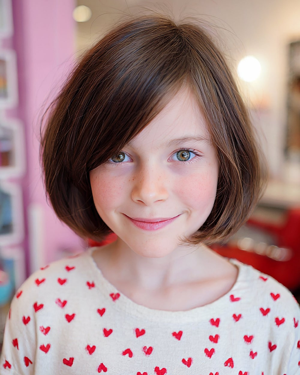 Wavy Bob With Side-Swept Fringe Wavy Bob With Side-Swept Fringe — Bangs 2027 for Kids