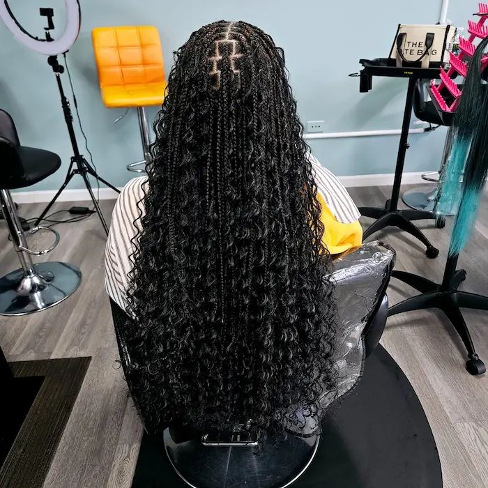 Dense Long Braids With Flowing Ends Dense Long Braids With Flowing Ends — Boho Knotless Braids 2027