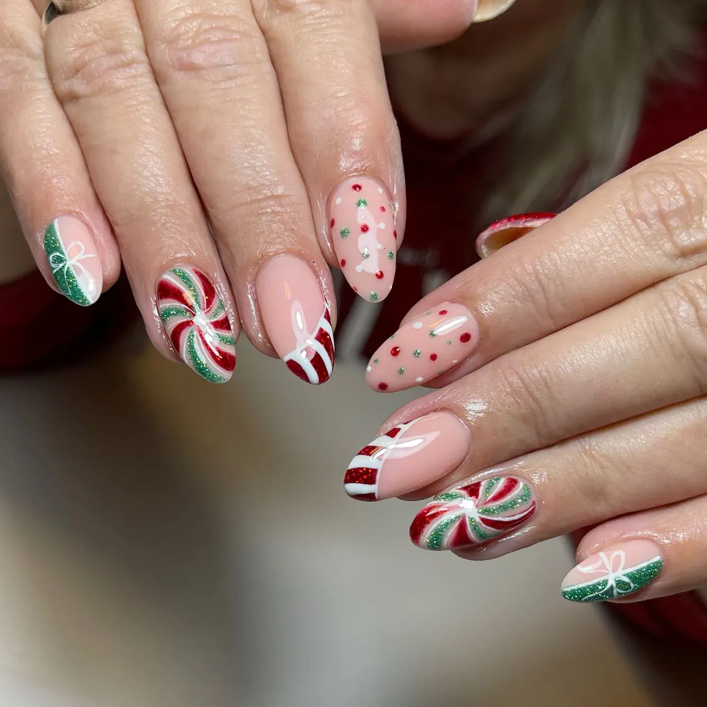 Reindeer Art On Accent Nail Visual Idea Reindeer Art On Accent Nail Visual Idea — Christmas Acrylic Nails 2026