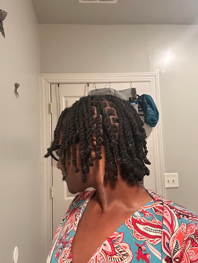 Neat Collarbone Locs Top View Neat Collarbone Locs Top View — Retwist Locs 2027