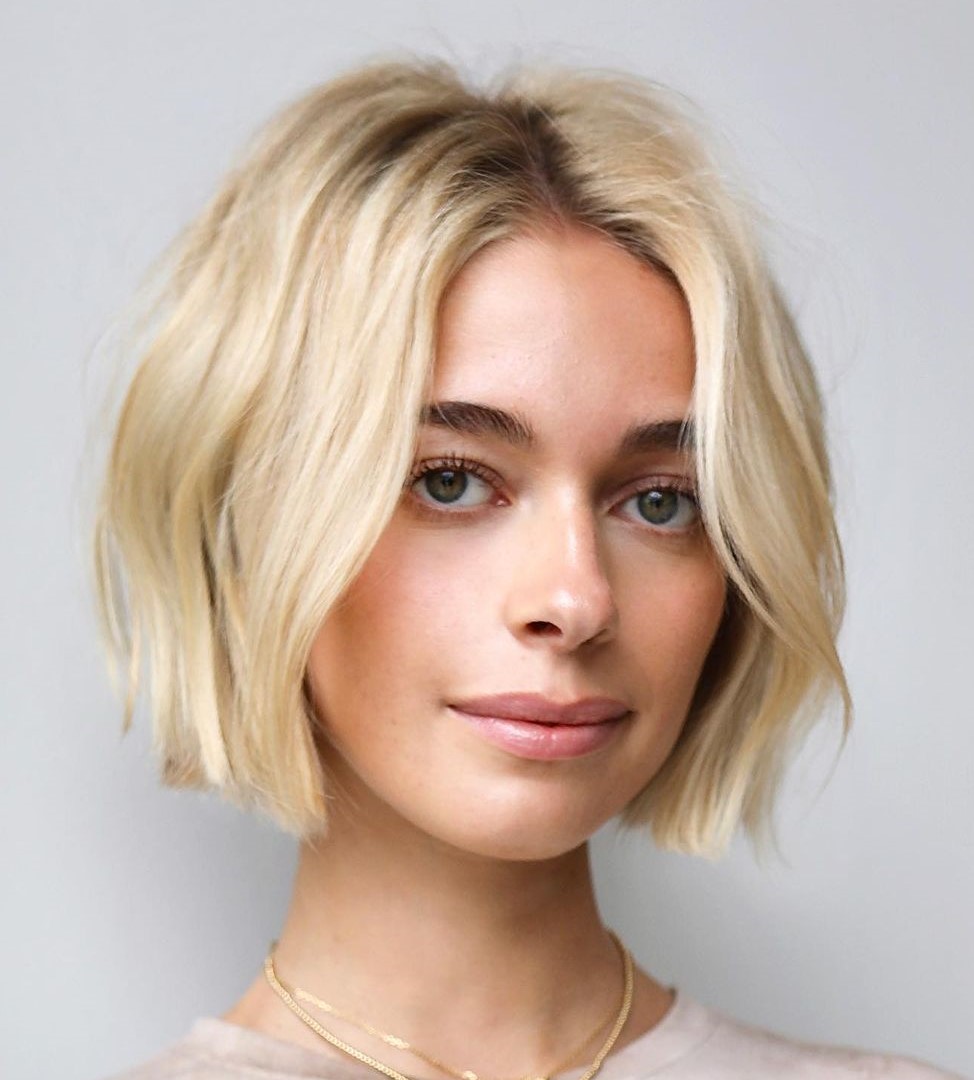 Ash Blonde Bob With Root Shadow Ash Blonde Bob With Root Shadow — Bob 2027 for Long Face