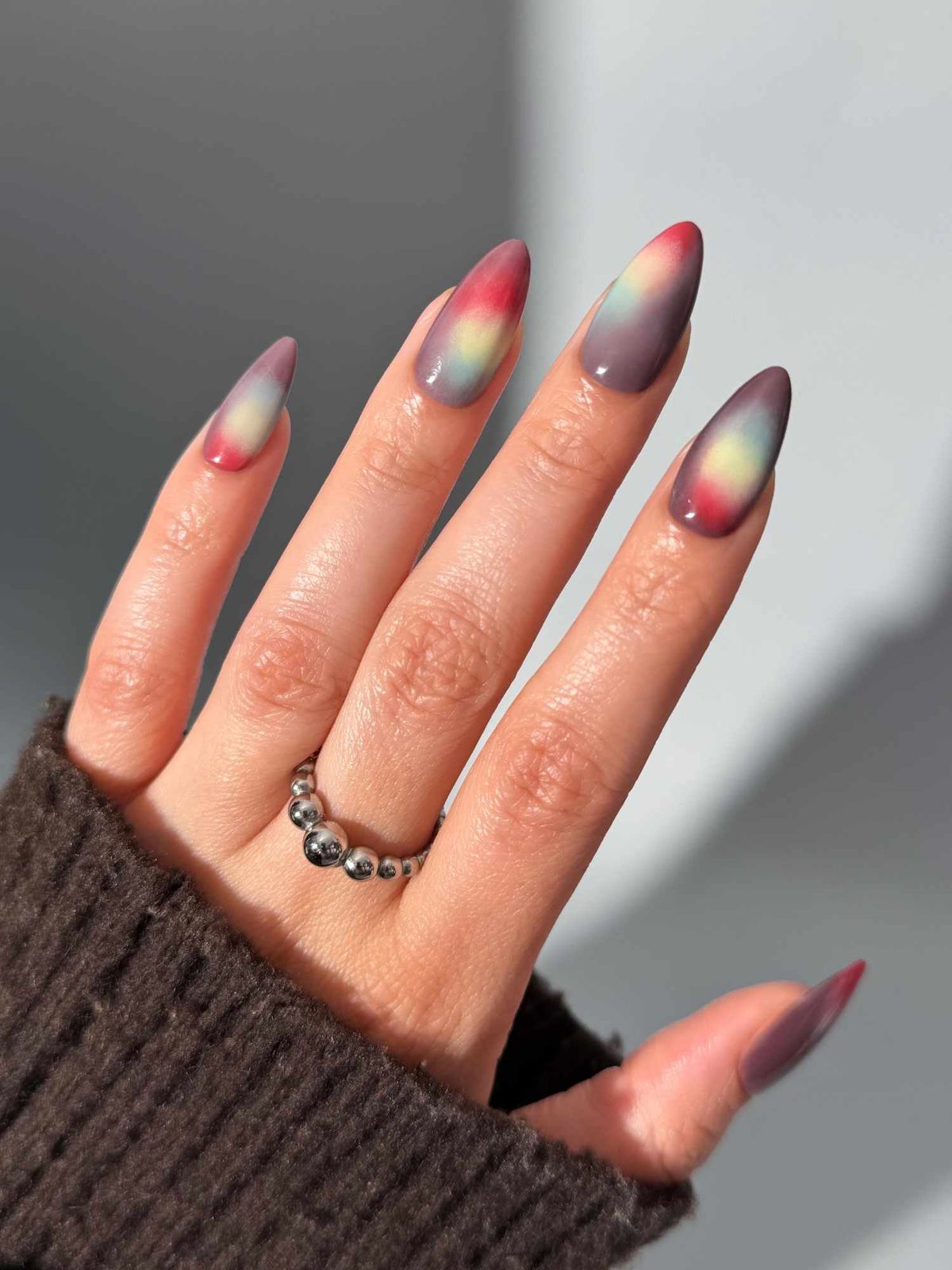 Vibrant Multi-Color Stiletto Aura Vibrant Multi-Color Stiletto Aura — Pearl Aura Nails 2027