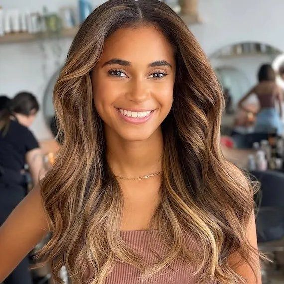 Sun-Kissed Balayage on Dark Brown Sun-Kissed Balayage on Dark Brown — Blonde Hair 2027 for Brown Skin