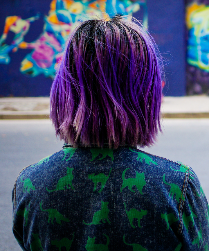 Vibrant Purple Choppy Bob Vibrant Purple Choppy Bob — Lilac Hair 2027