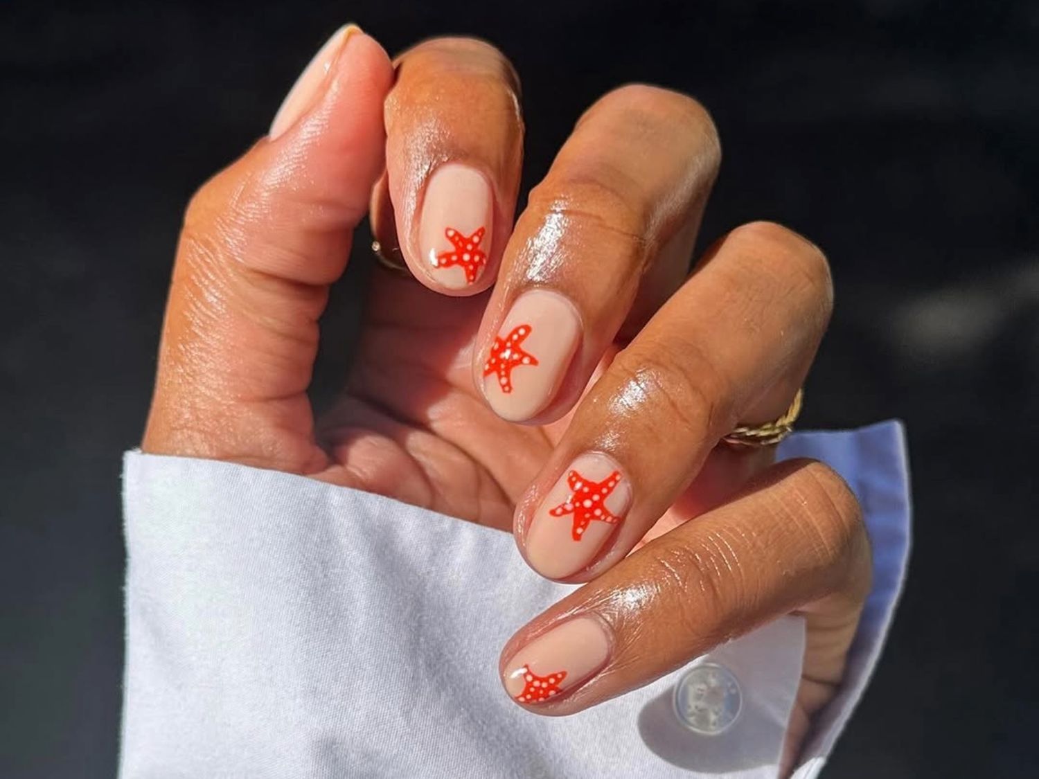 Red Starfish Polka Dot Nails Red Starfish Polka Dot Nails — Nail Art 2027 for Beginners