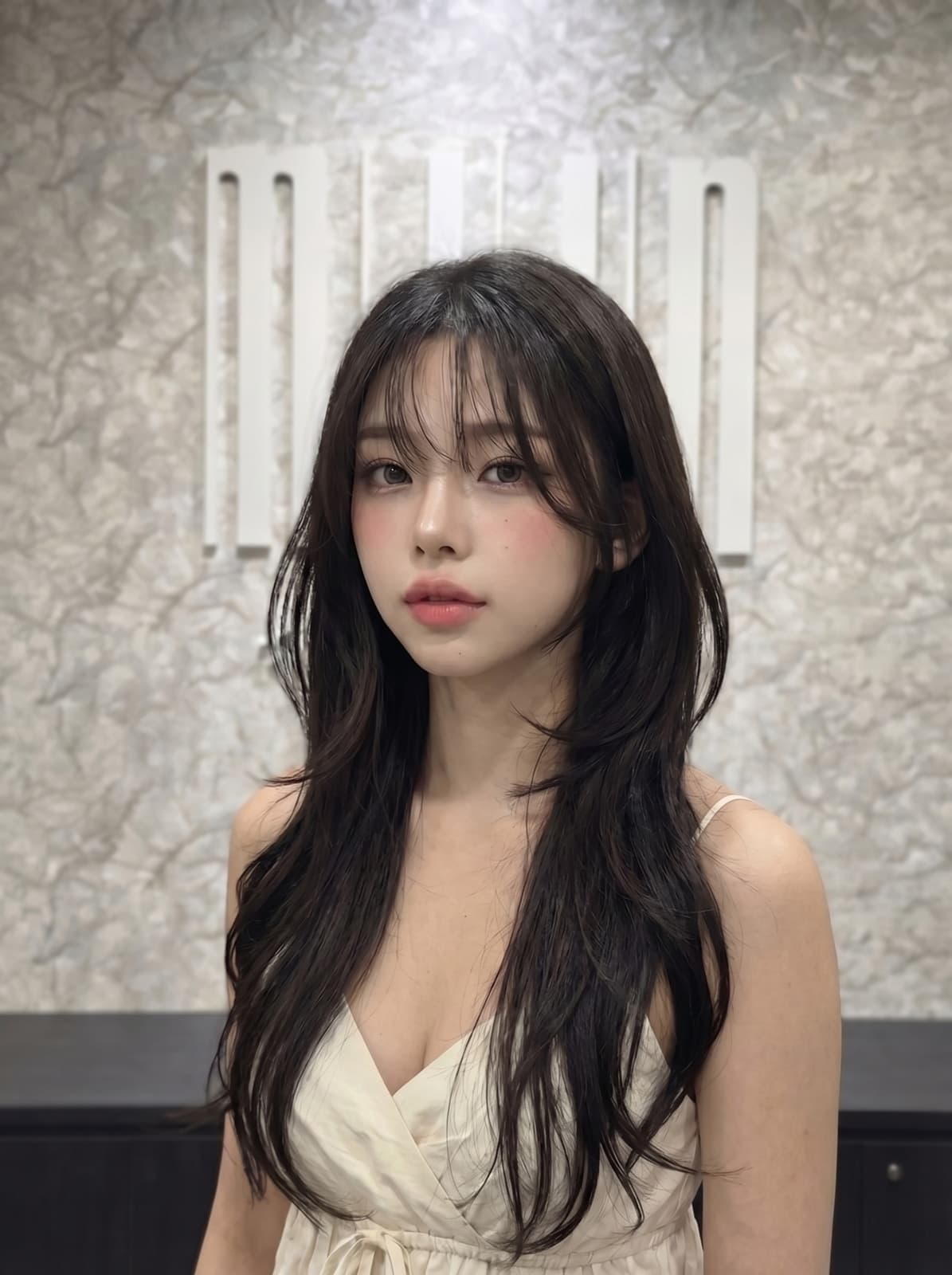 Long Waves With Wispy Bangs Long Waves With Wispy Bangs — Face Framing Layers 2027
