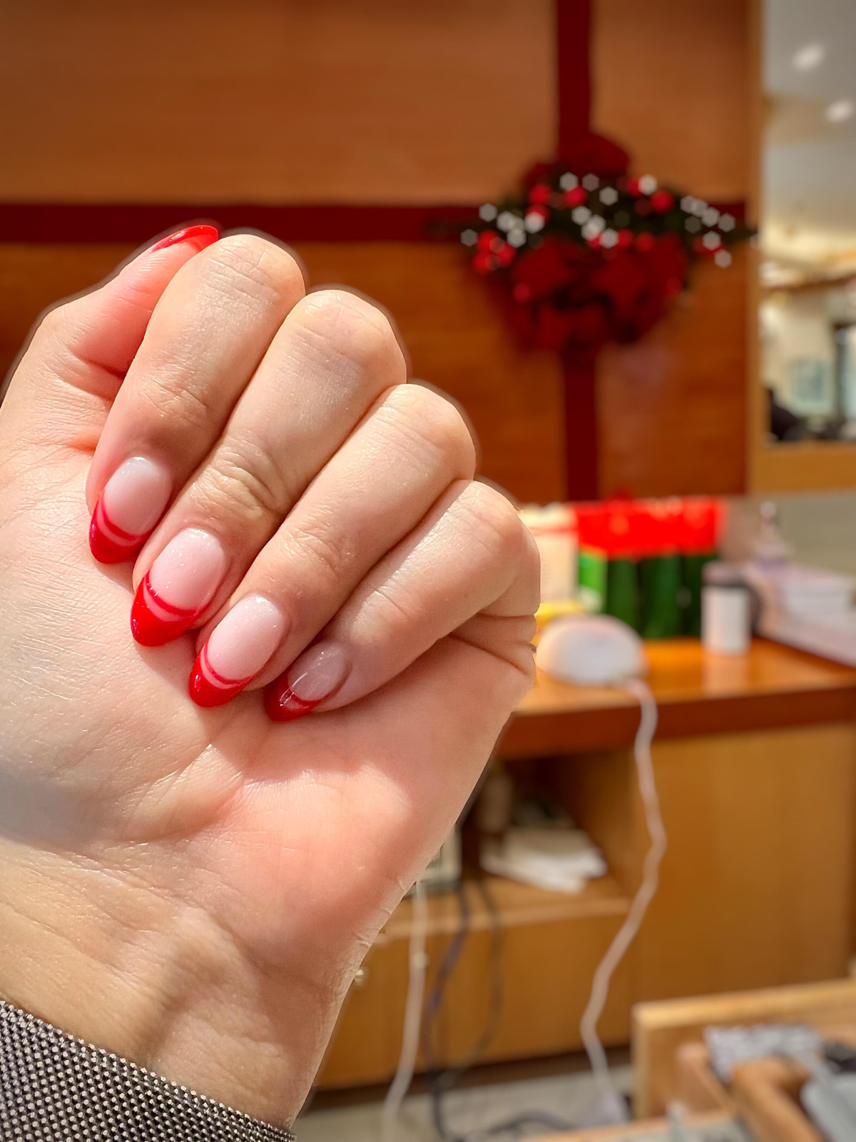 Double French Tip On All Fingernails Visual Idea — Short Double French Tip Nails 2027