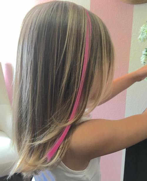 Blonde Hair With Pink Streak Blonde Hair With Pink Streak — Little Girl Hairstyles 2027