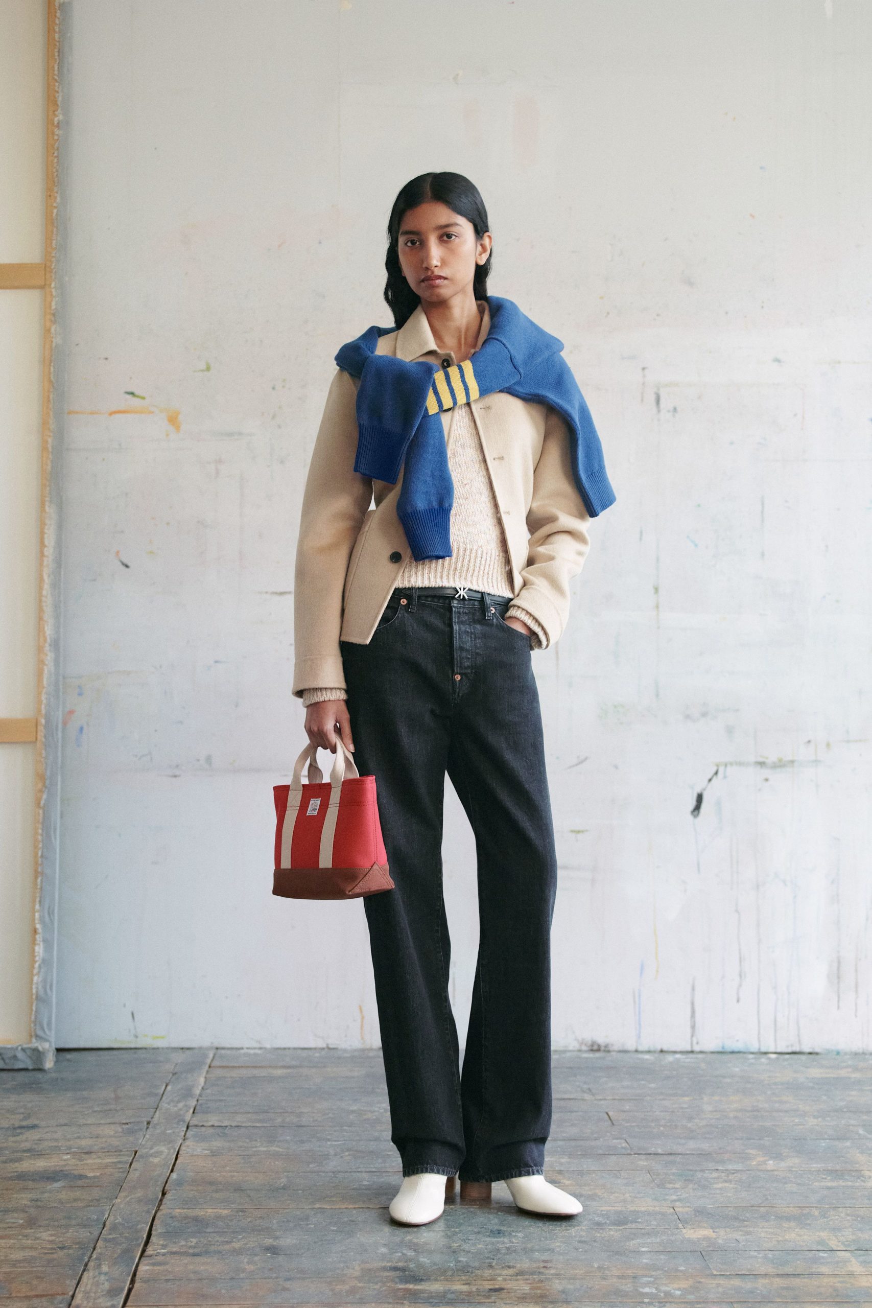 Layered Knitwear: Black Wide-Leg Jeans with Draped Sweater Layered Knitwear: Black Wide-Leg Jeans with Draped Sweater — Jeans Outfits 2027