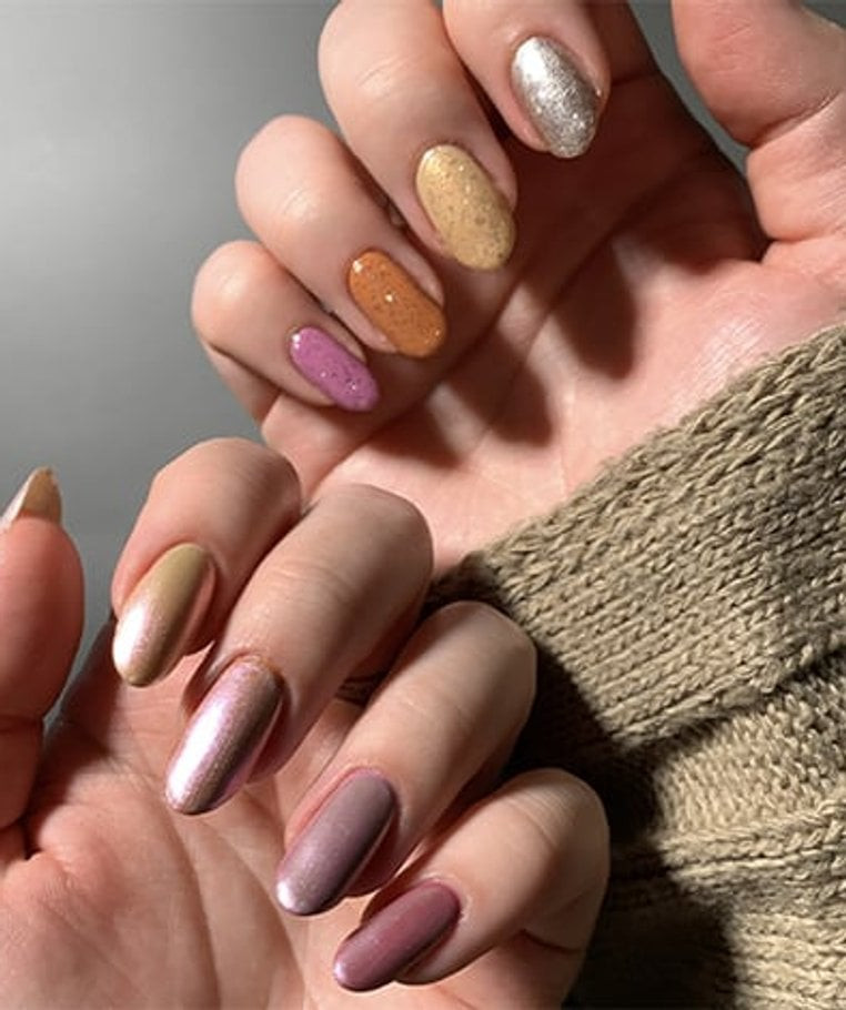 Mixed Winter Colors with Sheen Mixed Winter Colors with Sheen — Winter Gel Nail Colors 2027