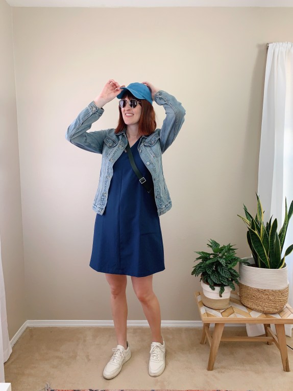 Navy Mini Dress with Denim Jacket Navy Mini Dress with Denim Jacket — Casual Dresses 2027