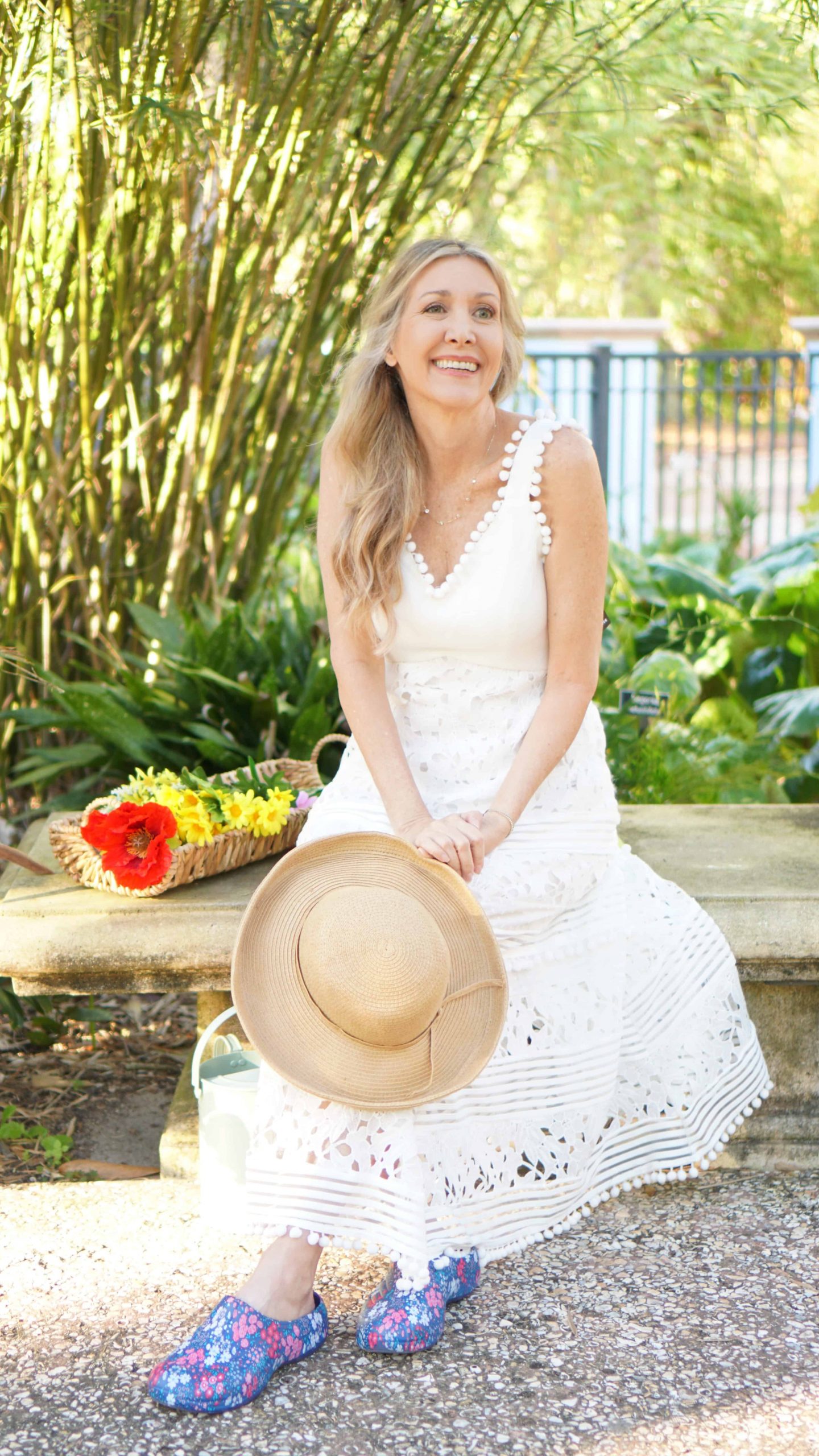 Lace Dream: White Midi Dress with Floral Accents — Mothers Day Brunch Outfits 2027