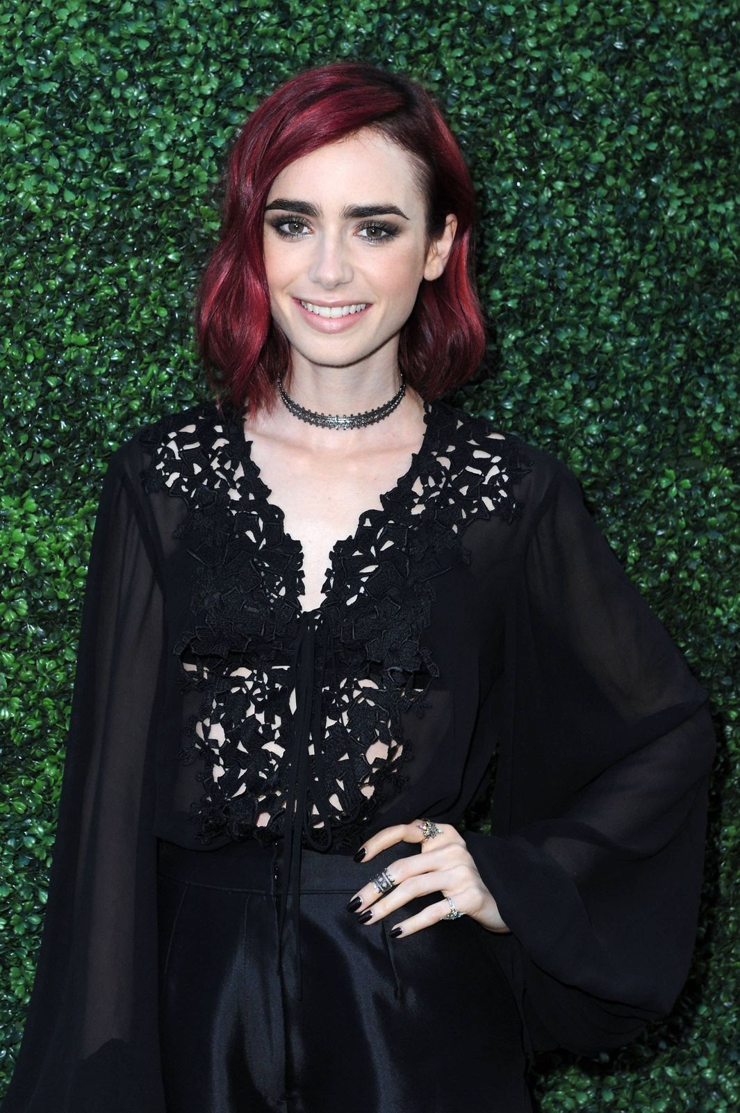 Collarbone Bob In Deep Red Collarbone Bob In Deep Red — Goth Hair Color 2027