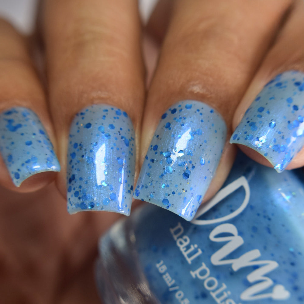 Medium Square Light Blue with Glitter Medium Square Light Blue with Glitter — Light Blue Quinceanera Nails 2027