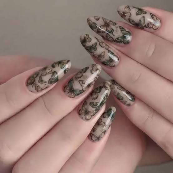 All-Over Multi-Colored Butterflies — Butterfly Airbrush Nails 2027