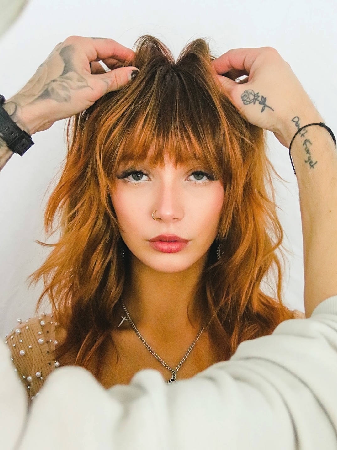 Copper Wolf Cut With Curtain Bangs — Long Wolf Cut 2027