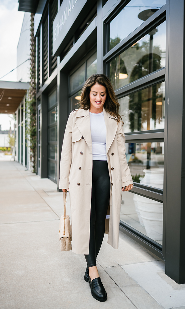 Chic Street Style: Longline Trench with Faux Leather Chic Street Style: Longline Trench with Faux Leather — Trench Coats 2027