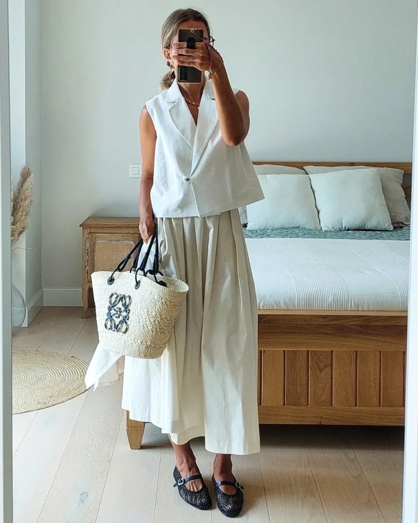 Oversized Shirt and Denim Shorts for Casual Summer Style Oversized Shirt and Denim Shorts for Casual Summer Style — All White Outfits 2027